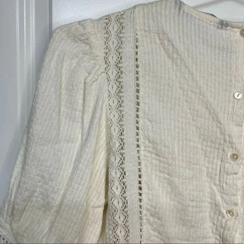 Zara Crotchet Lace Crop Blouse